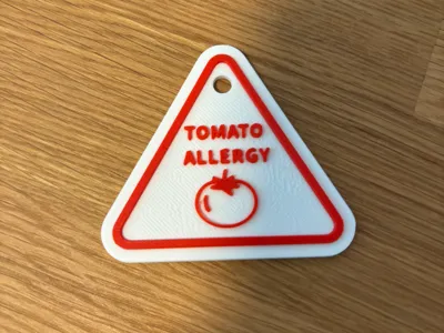 Tomato Allergy School Sign
