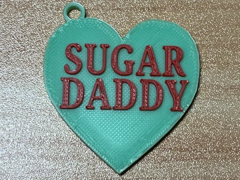 Conversation Heart Keychain - Sugar Daddy