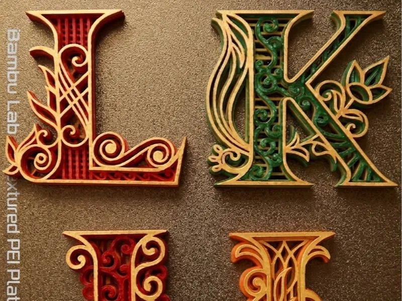 Filigree Ornament Letters I-L