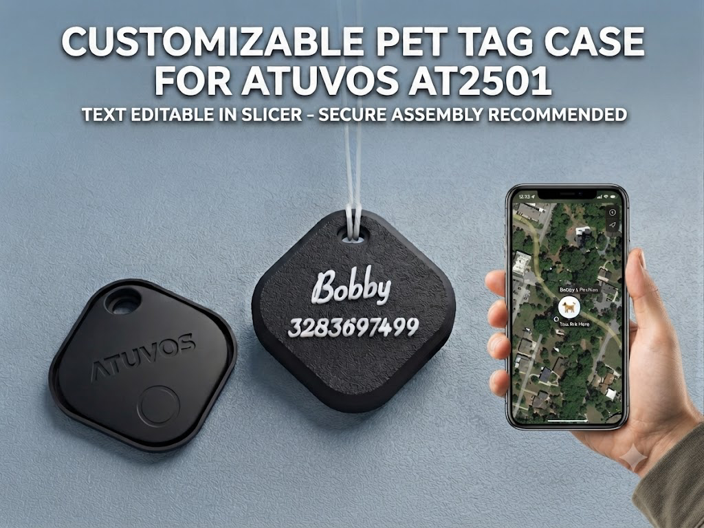 Customizable Pet SMART Tag Case for ATUVOS Dog Cat