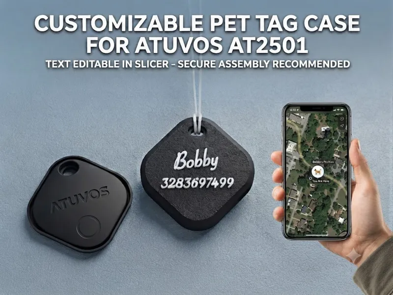 Customizable Pet SMART Tag Case for ATUVOS Dog Cat
