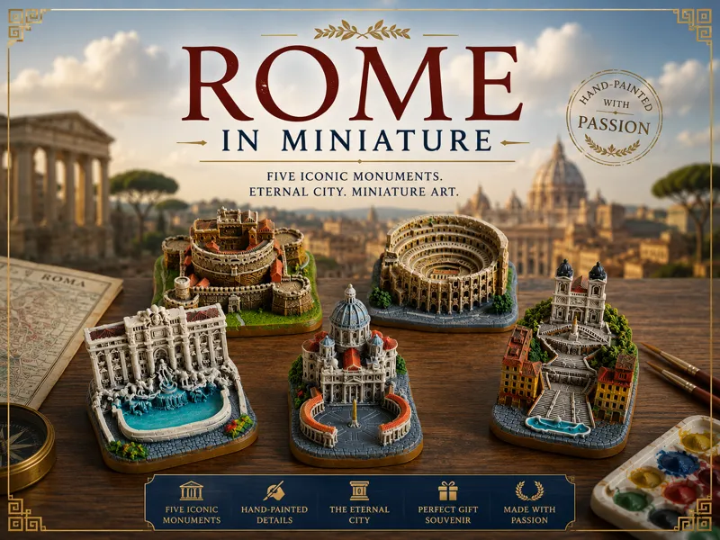 Rome in Miniature – Hand-Painted 3D Landmarks