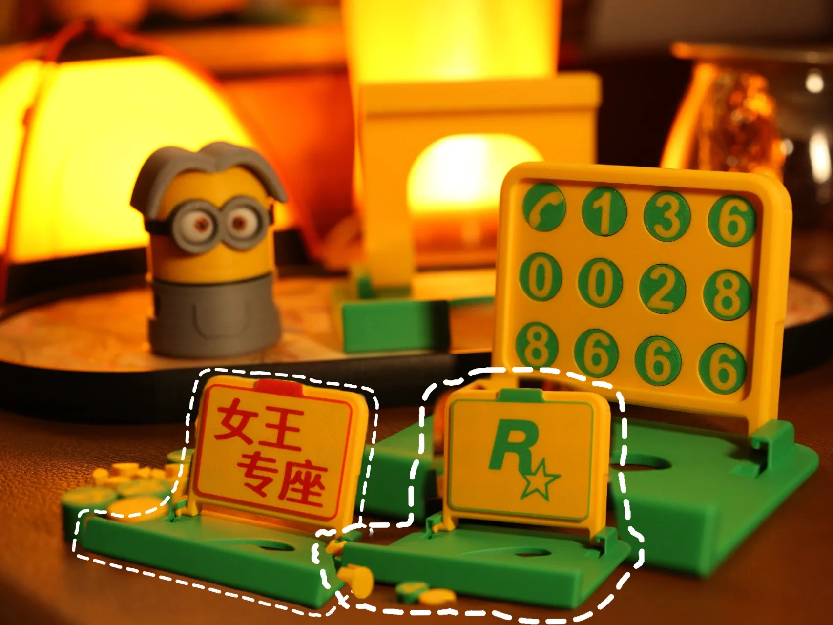 挪车号牌 手机支架 二合一 挪车电话牌 车载物品