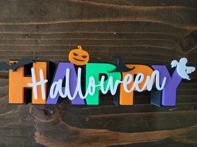 Happy Halloween Sign w/ Extras
