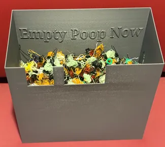 4L Capacity Poop Bin BIG MAX On Desk - P/X Series