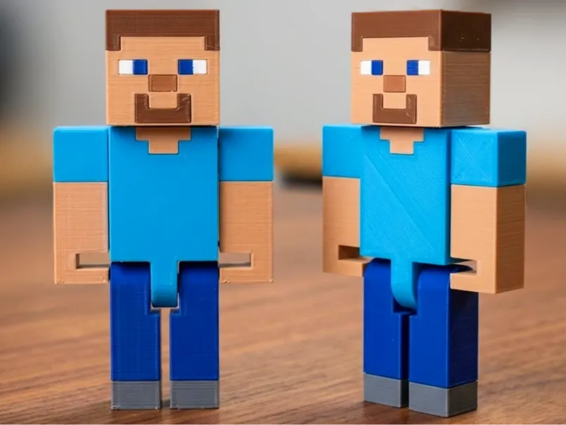Figura decorativa: Blocky - Jointed Action Figure (Minecraft Style). Referencia del modelo original.