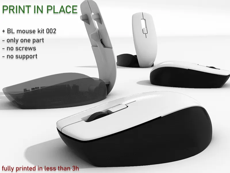 Print in Place Mouse - only one part Kit002