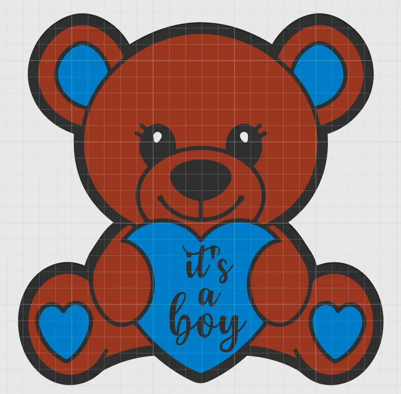 Baby bear boy new born Lightbox