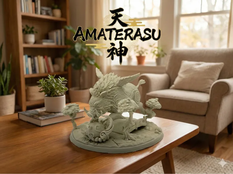 Amaterasu's Boar Form: Divine Okami Figure