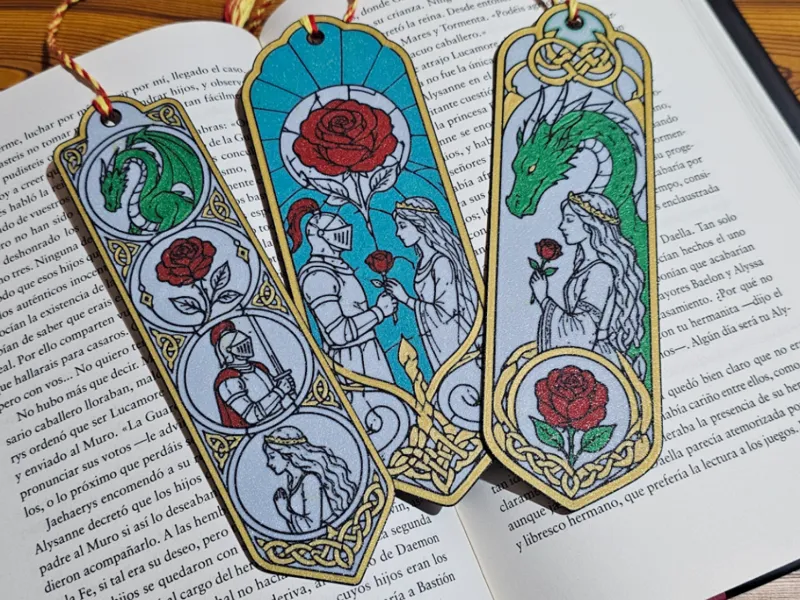 Marca paginas Medievales. Sant Jordi