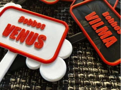 Flower & Plant sign with names