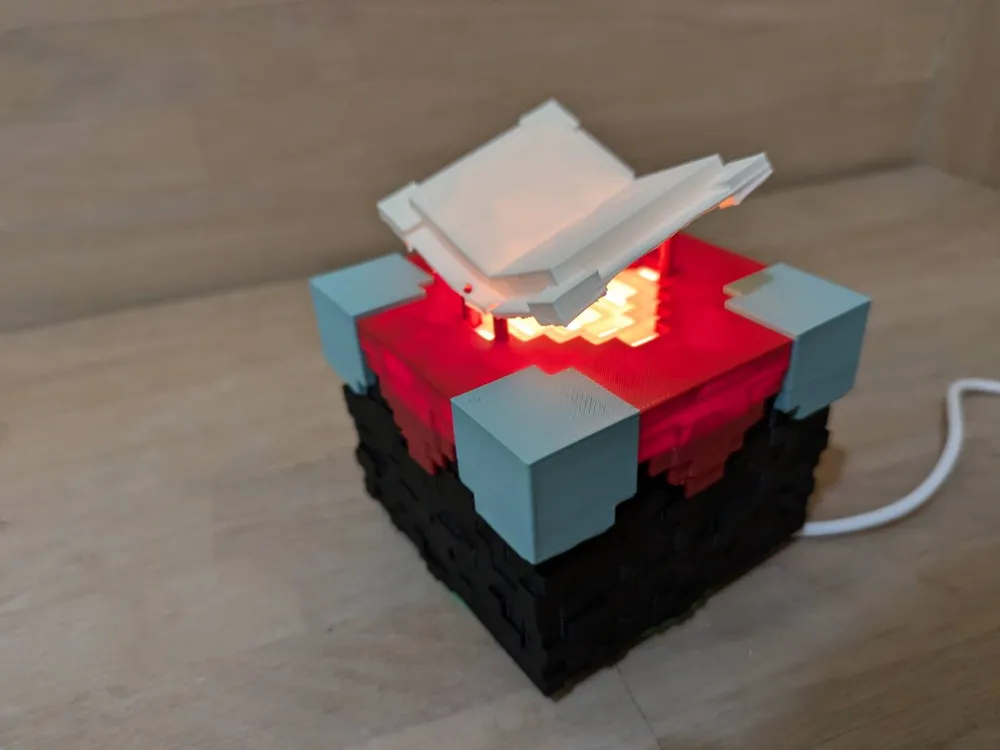Minecraft enchanting table lamp LED kit 001 - Free 3D Print Model ...