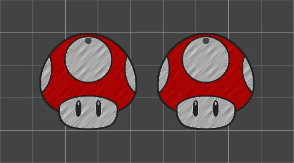 Super Mario Mushroom Earrings view 3