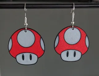 Super Mario Mushroom Earrings