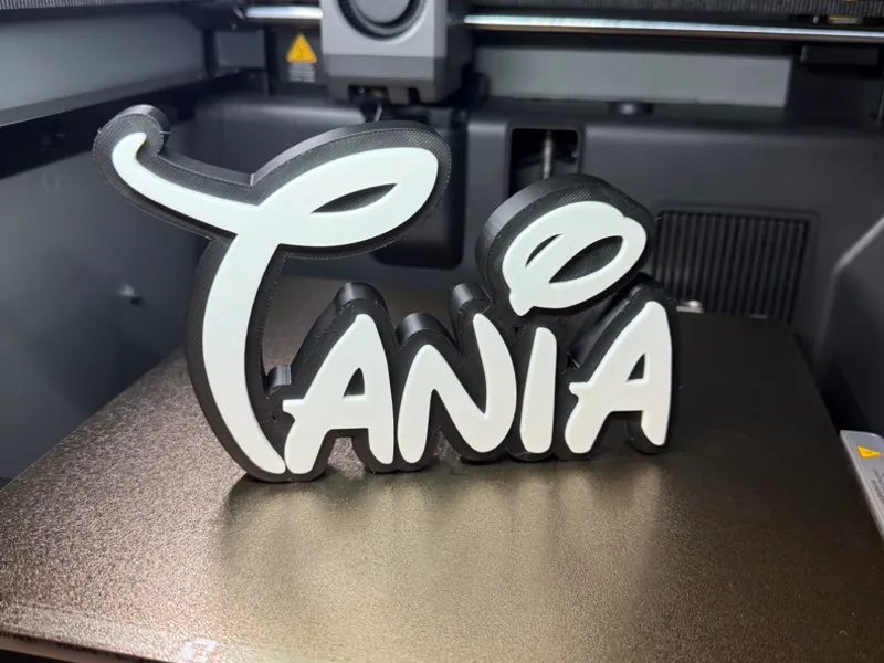 Tania - Namensschild Cartoon