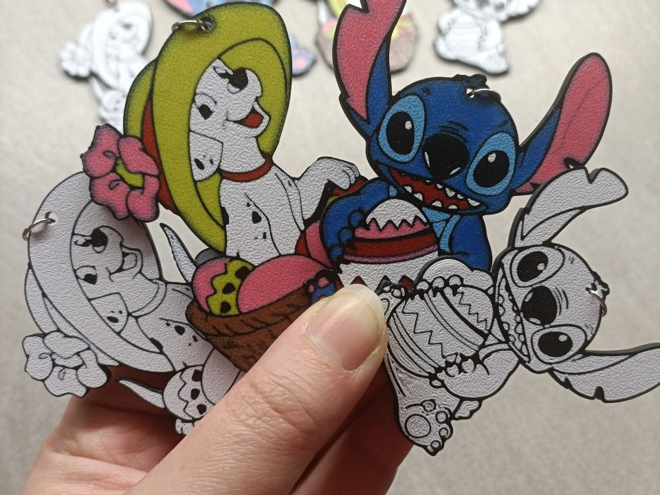 portachiavi  pasqua Disney - Stitch e dalmata