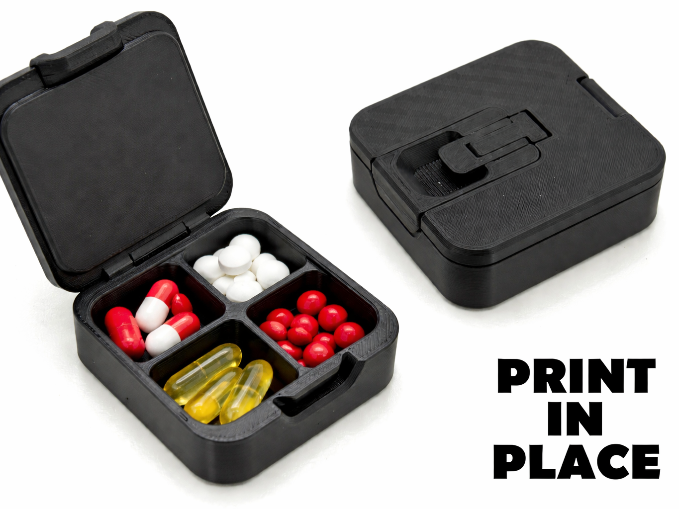 Print in Place Pillbox with compartments