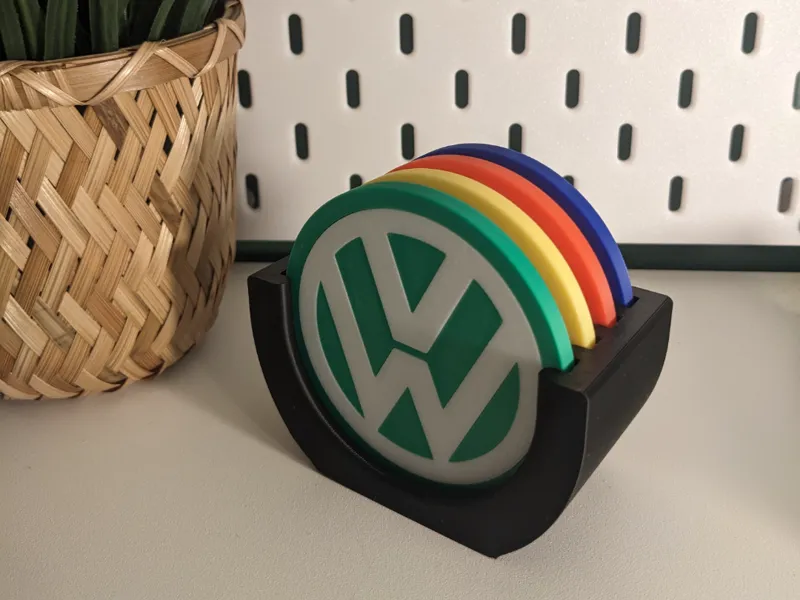 VW Logo coasters AMS and no AMS versions