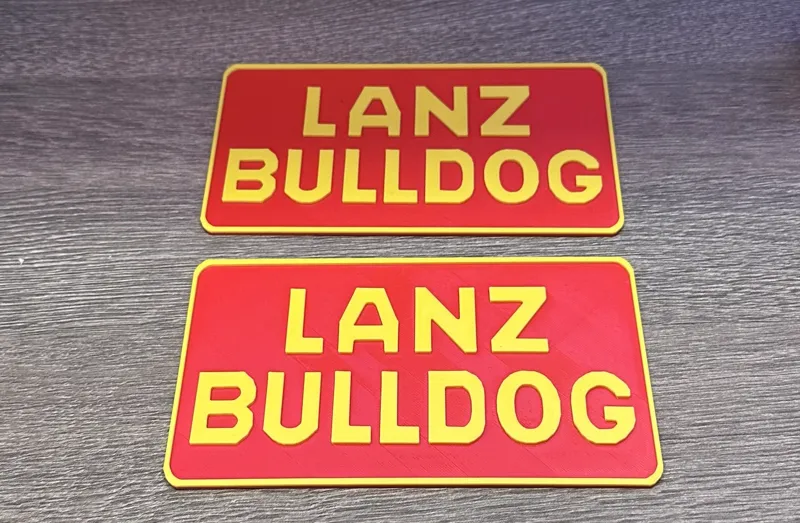 Lanz Bulldog Logo Plate