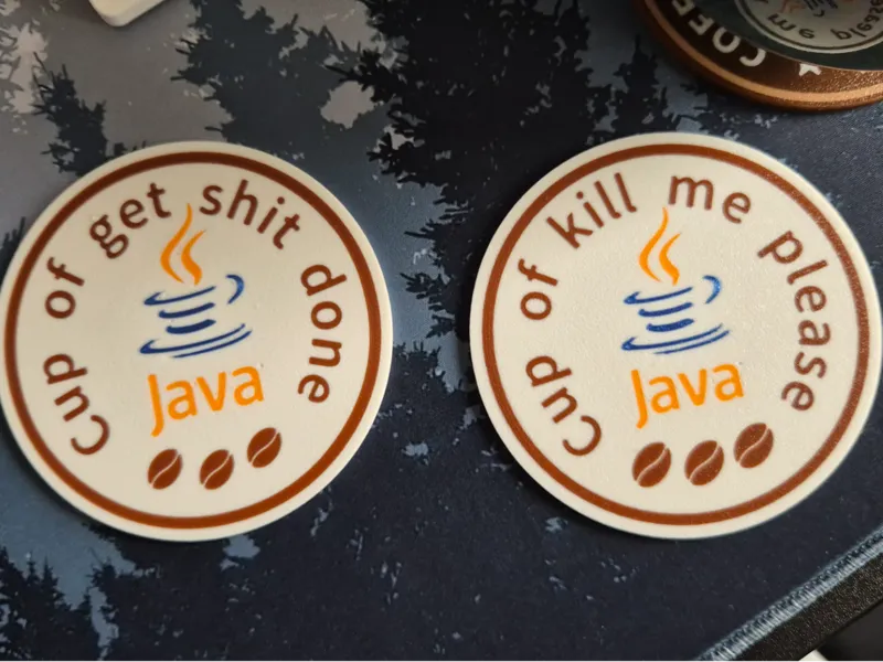 Java - K!ll me please coffee coaster