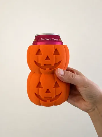 Accesorio de iluminación decorativa: Pumpkin Jack o' Lantern Can Coozie Sleeve|3 Sizes — vista de referencia 3