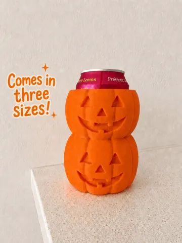 Accesorio de iluminación decorativa: Pumpkin Jack o' Lantern Can Coozie Sleeve|3 Sizes — vista de referencia 2