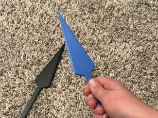 Simple Kunai Throwing Knife Print in Place