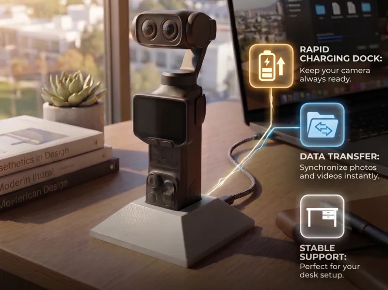 Insta360 Luna 2-in-1 Charging & Data Desktop Dock