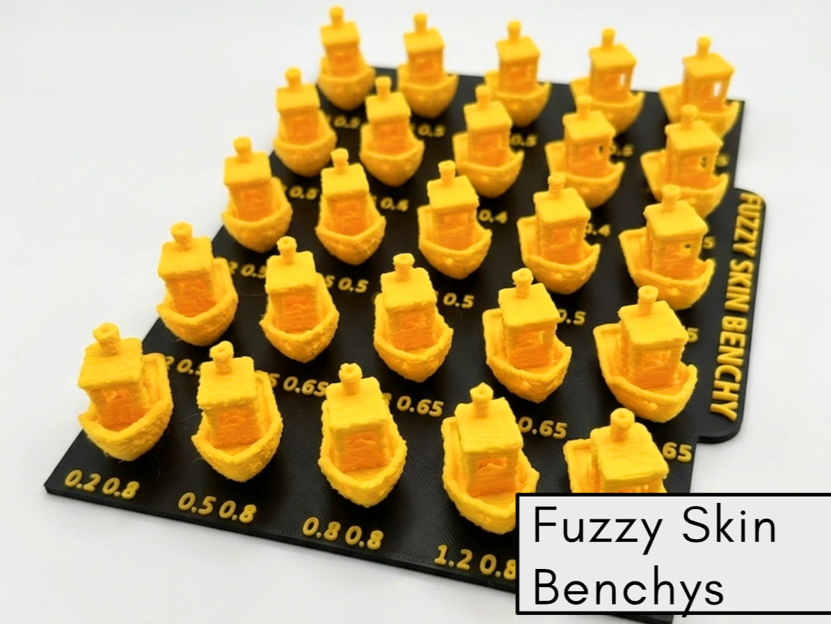 Fuzzy Skin Calibration Display - Benchy Swatches