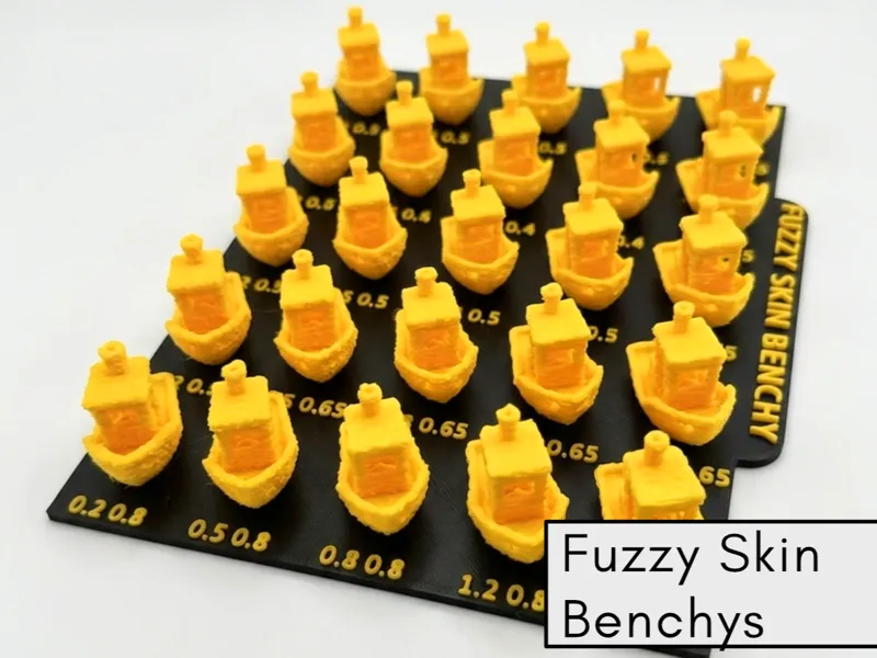 Fuzzy Skin Calibration Display - Benchy Swatches
