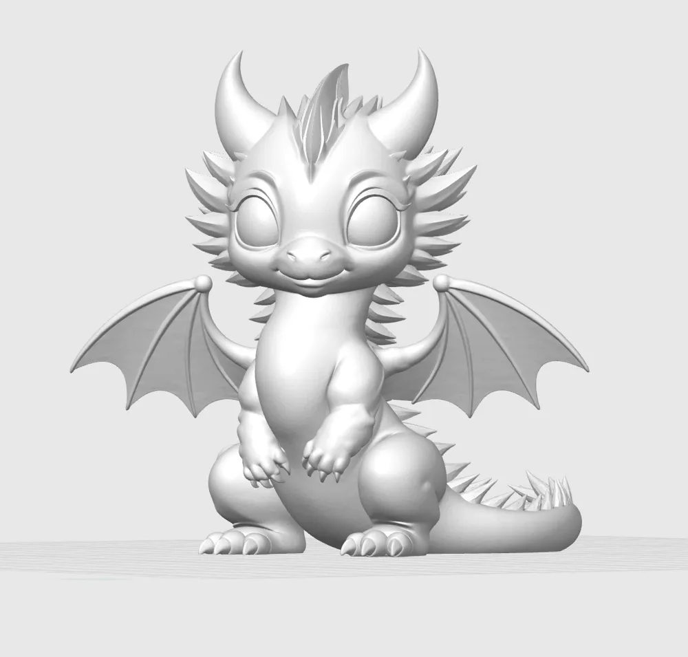 Little cute dragon 3 figurine - Free 3D Print Model - MakerWorld