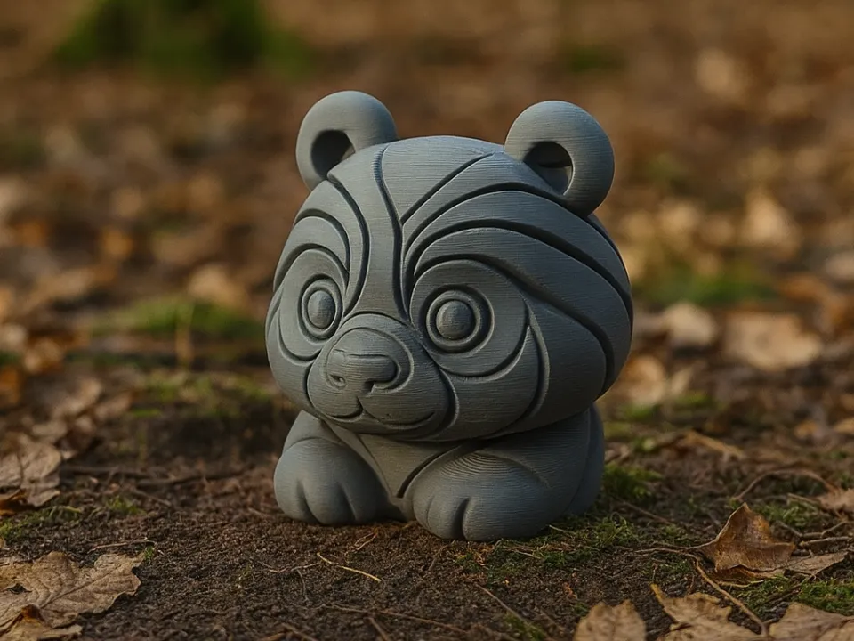 Rune Panda of the Midnight Forest - Free 3D Print Model - MakerWorld