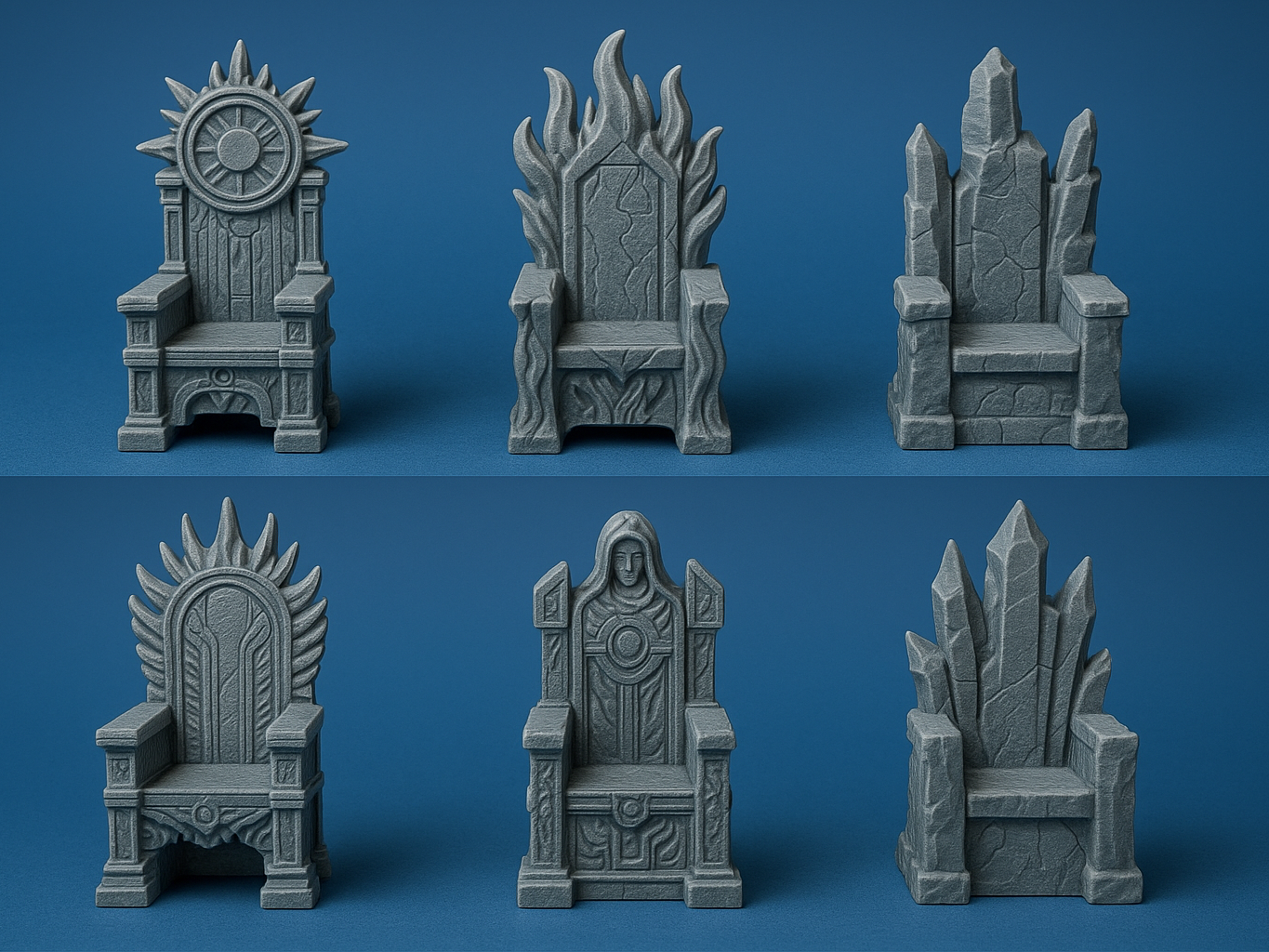 Stone Throne Chairs Pack