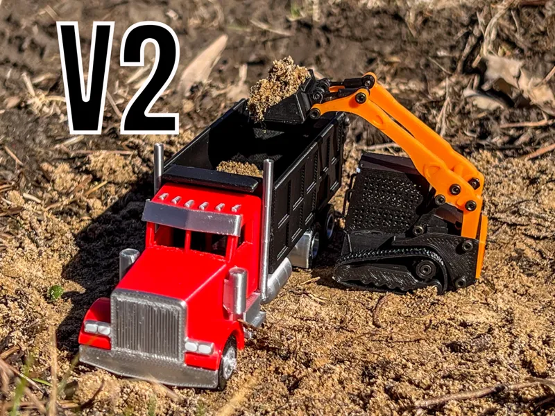 1/64 Scale Peterbilt 379 Dump Truck v2 (No AMS)