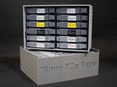 Sliding Container Box for Brother Label TZE Tapes