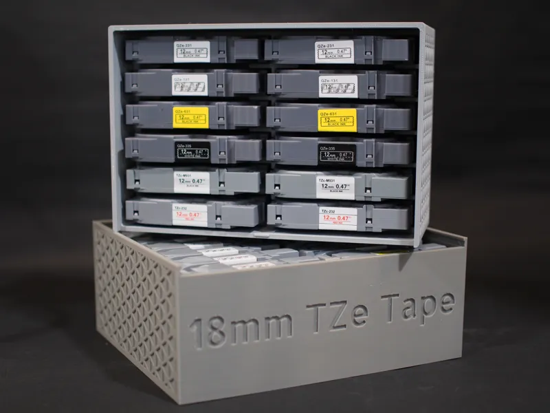 Sliding Container Box for Brother Label TZE Tapes