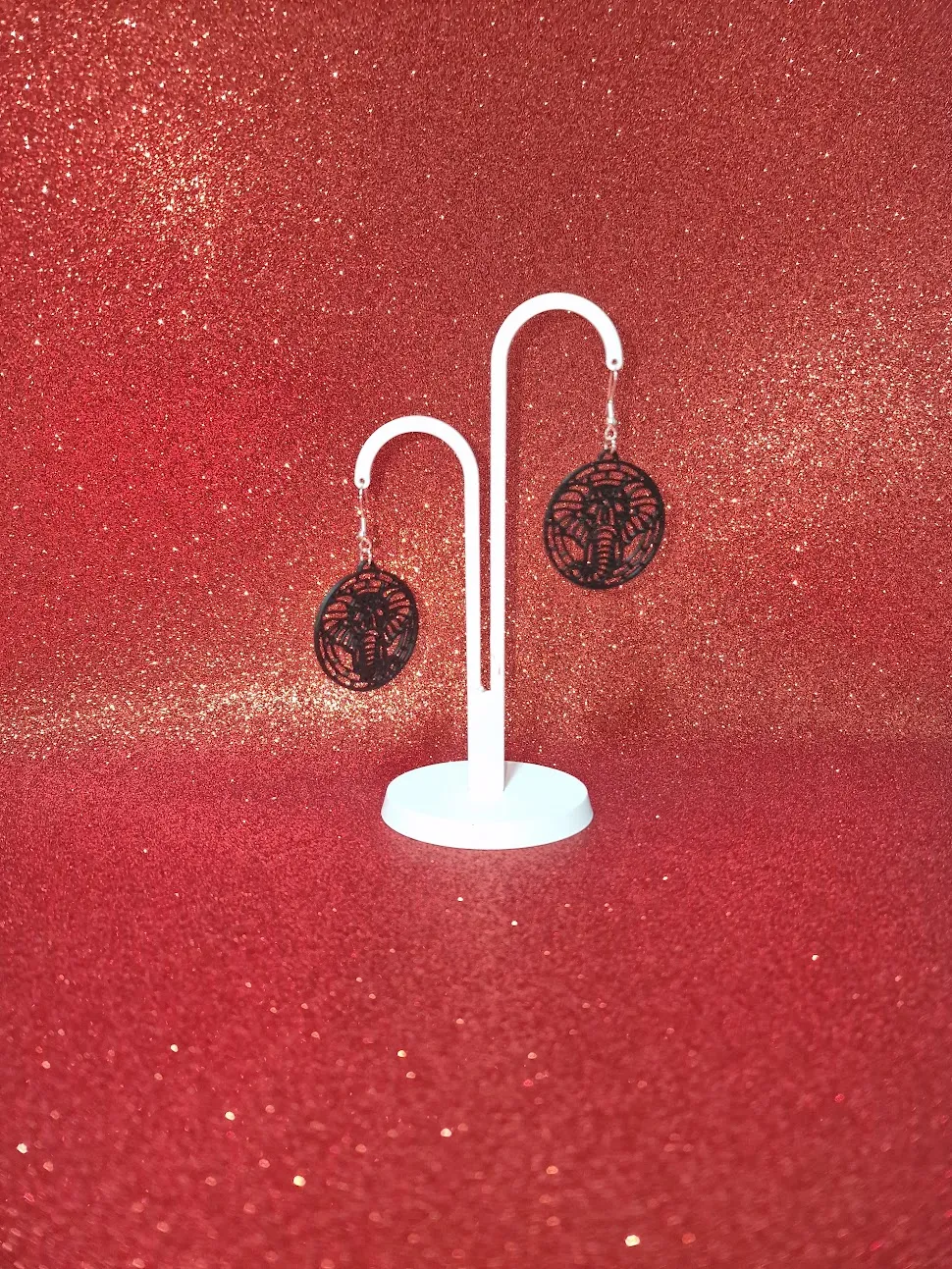 Elephant earrings view 3
