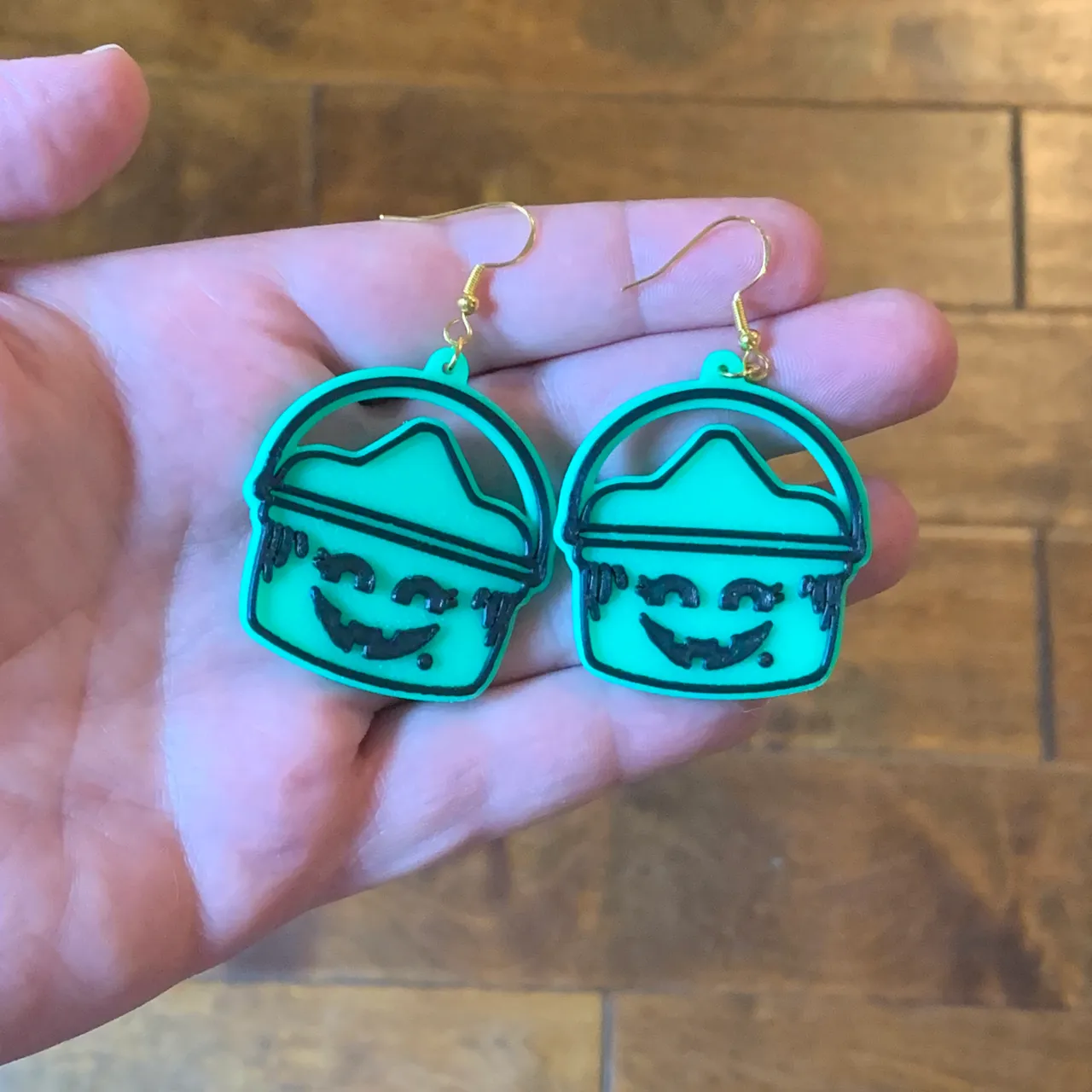 Trick or Treat Bucket Earrings Halloween Keychains view 4