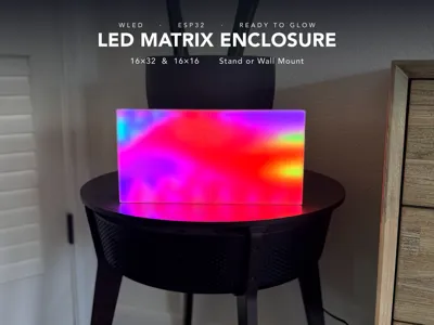 LED Matrix Enclosure 16x32/16x16 - ESP32 + WLED