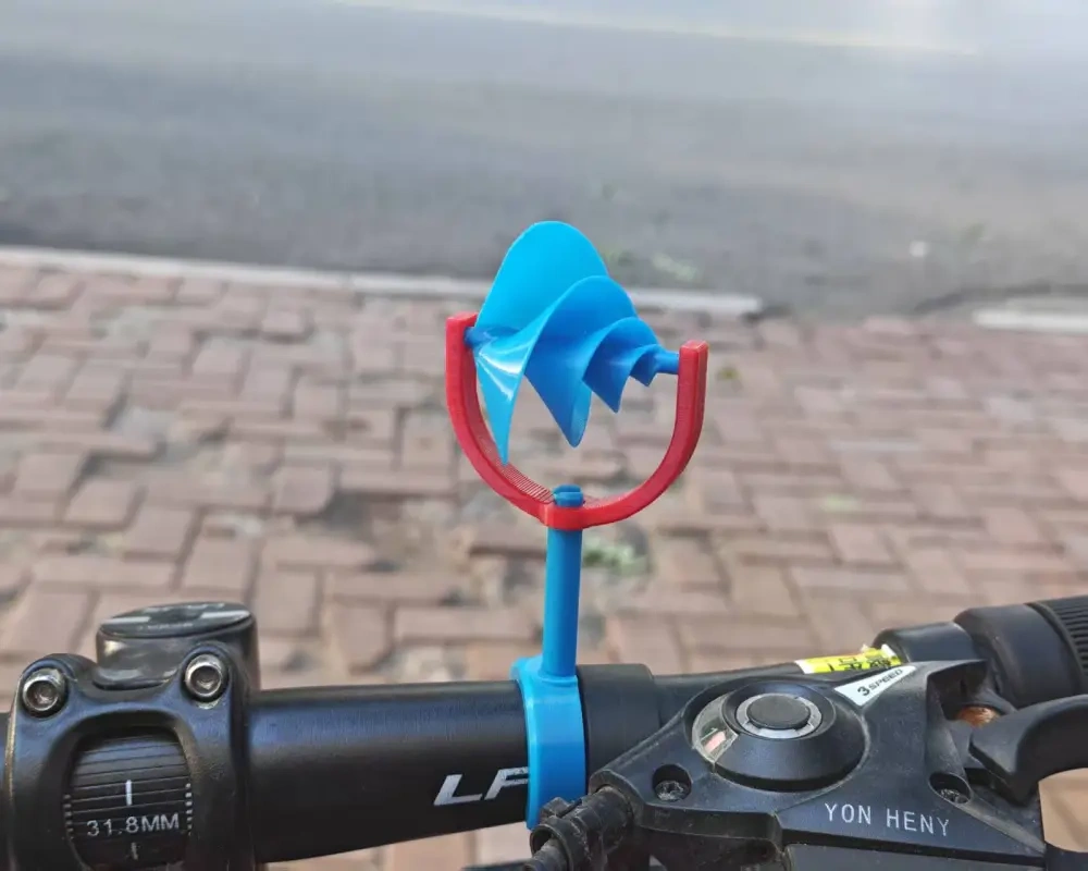 Miniatura 2 do modelo 3D 自行车螺旋风车 骑行风力装饰 阿基米德螺旋 改装配件 骑行装备