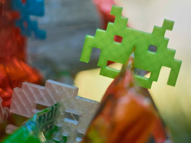 Space Invader Bag Clips