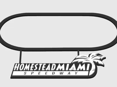 Homestead Miami Oval Track Map (With Nameplate)