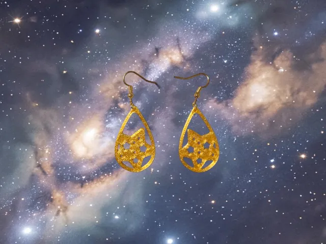 Galaxy drop earrings