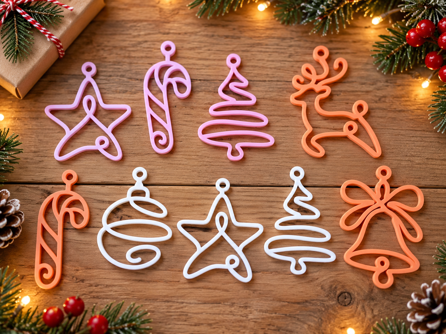 MakerWorld – Christmas Line Art Ornaments - 1