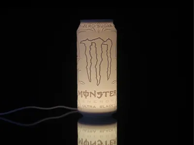 Monster Energy Ultra Black Lithophane