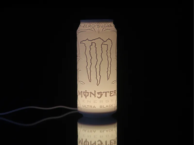 Monster Energy Ultra Black Lithophane