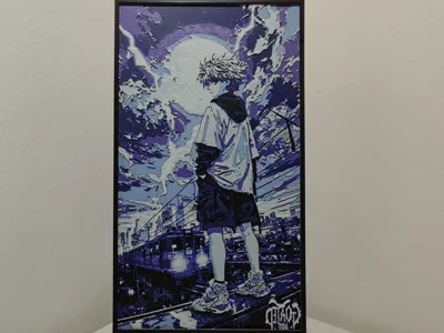 Killua Zoldyck "Night Tracks" HueForge (1x AMS)