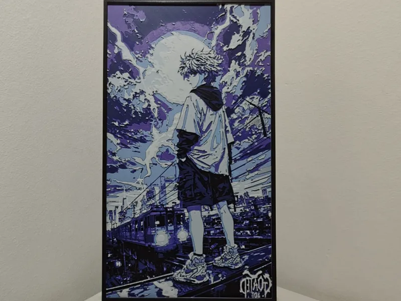 Killua Zoldyck "Night Tracks" HueForge (1x AMS)