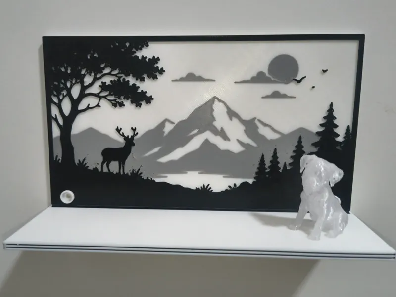 Nature Mountain Wall Shelf