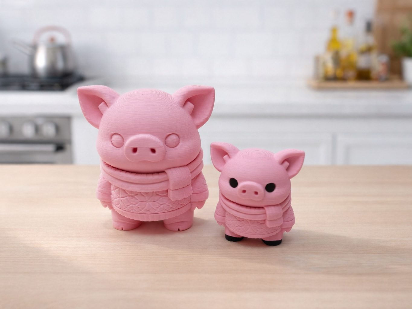 Schal Schweinchen 1 oder 2 farbig